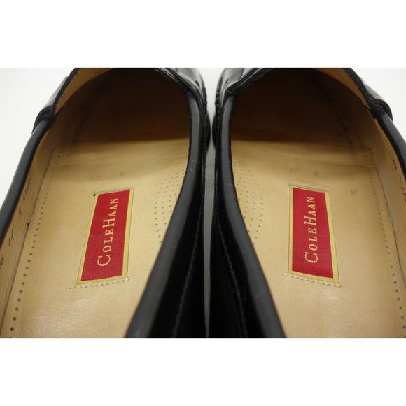 Cole Haan Black Leather Slip On Tassel Loafers Shoes Men\'s 12 D main image 6